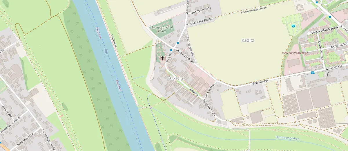 Lage von Altkaditz auf der Karte