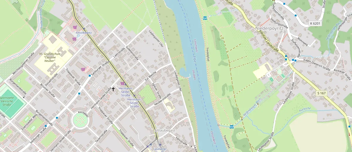 Lage von Laubegaster Ufer auf der Karte