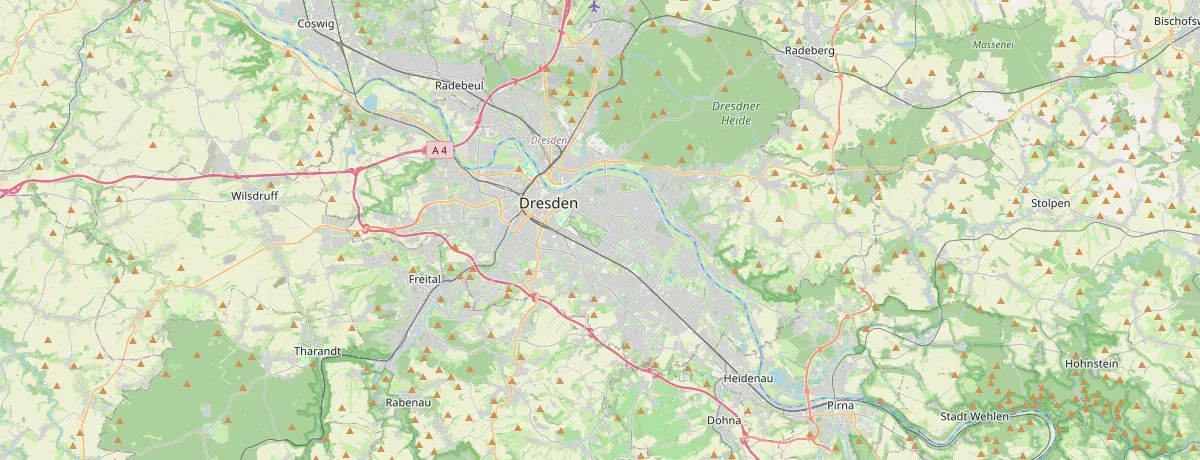 Kartenausschnitt Dresden (OpenStreetMap)