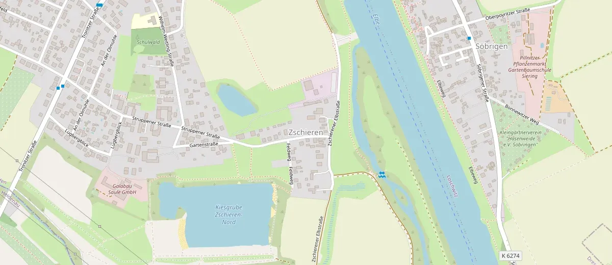 Lage von Zschieren auf der Karte
