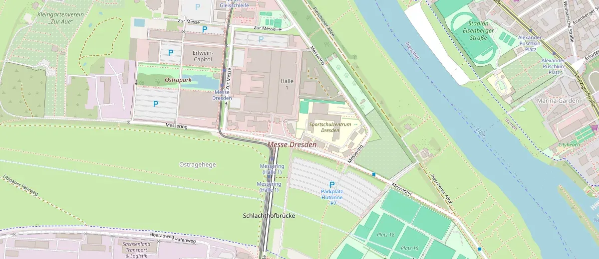 Lage von Messe Dresden auf der Karte
